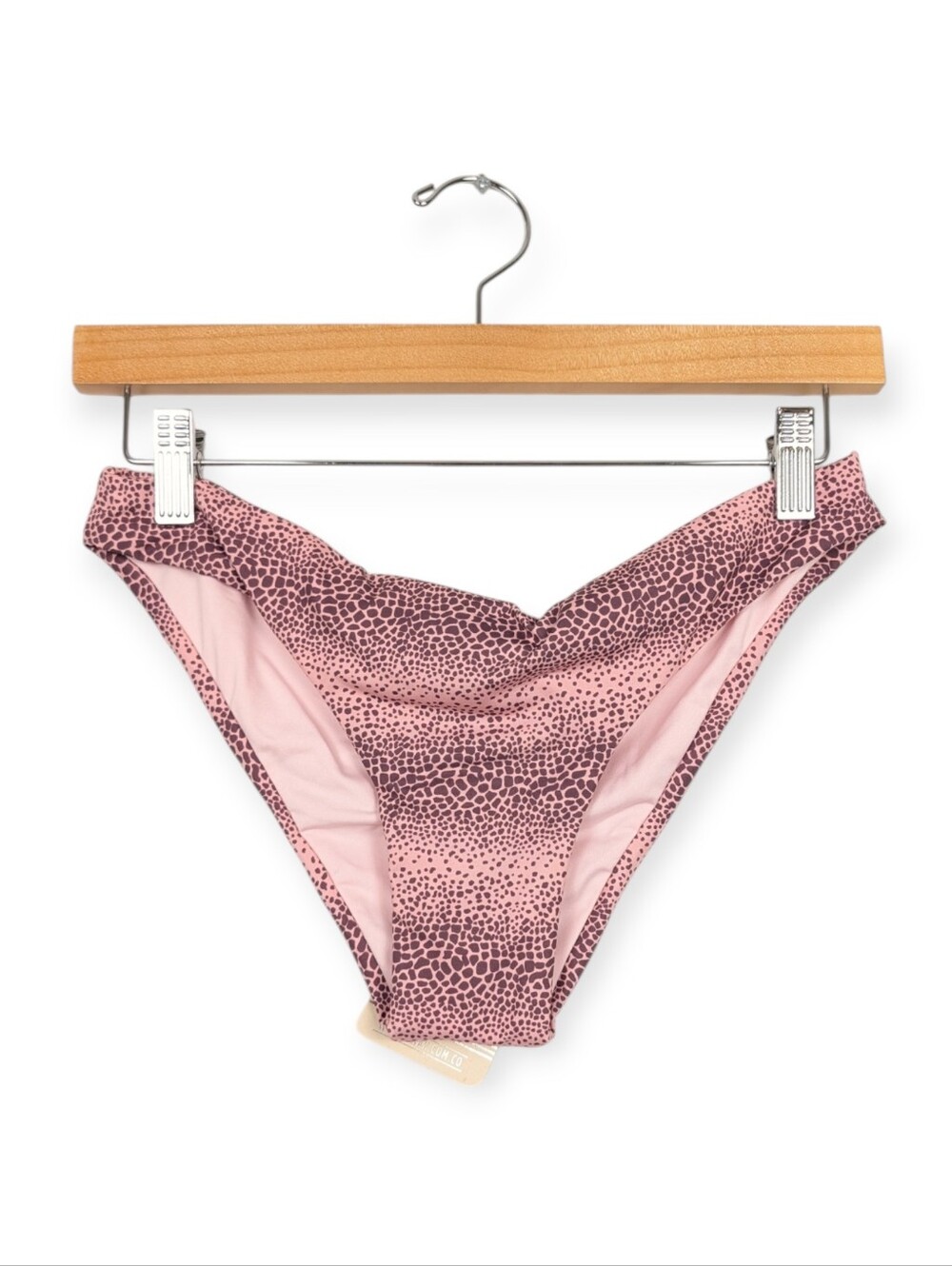 PHAX Swimwear Bikini Bottom M Pink Pebble Print Cheeky Swim Bottom NWT